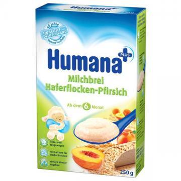 Humana Cereale cu Fulgi de Ovaz si Piersici (de la 6 luni) 250gr - Pret | Preturi Humana Cereale cu Fulgi de Ovaz si Piersici (de la 6 luni) 250gr