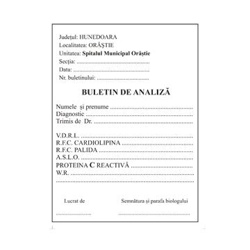 Buletin de analiza A6 - Pret | Preturi Buletin de analiza A6