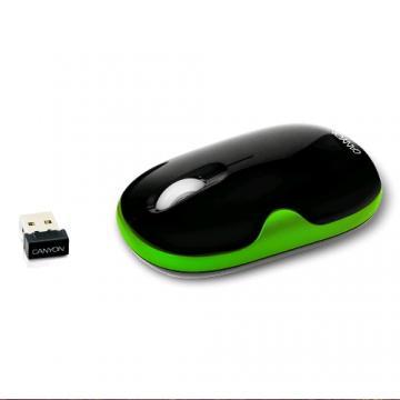 Mouse CANYON Wireless Optical 800/1600dpi USB Black/Green CNR-MSOW01G - Pret | Preturi Mouse CANYON Wireless Optical 800/1600dpi USB Black/Green CNR-MSOW01G