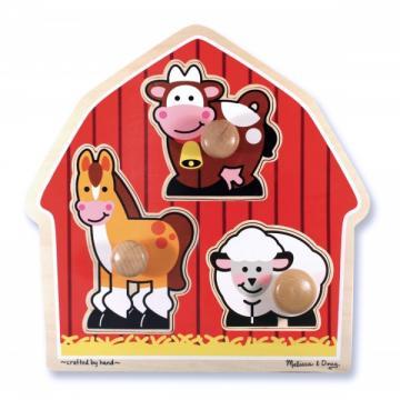 Melissa&amp;Doug - Puzzle lemn jumbo Ferma - Pret | Preturi Melissa&amp;Doug - Puzzle lemn jumbo Ferma