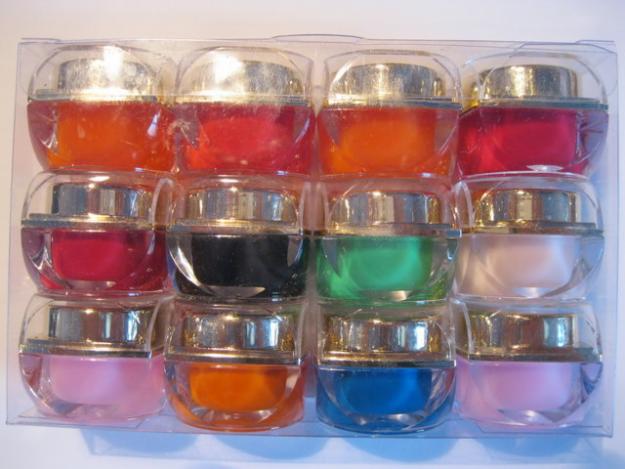 Set 12 geluri colorate - 12 grame bucata - Pret | Preturi Set 12 geluri colorate - 12 grame bucata