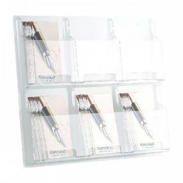 Suport pliante de perete, 6 x A5, HELIT - transparent - Pret | Preturi Suport pliante de perete, 6 x A5, HELIT - transparent