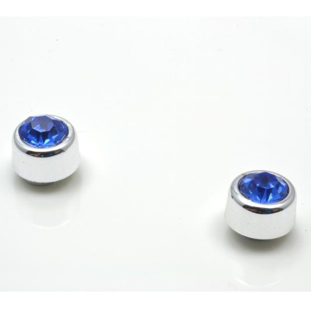 Cercei energetici cu piatra albastru inchis cod CTX 105 - Pret | Preturi Cercei energetici cu piatra albastru inchis cod CTX 105