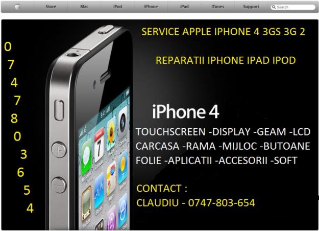 geam fata iphone 3gs reparatii iPAD 2 iphone 4 carcasa spate apple iphone mufa incarcare a - Pret | Preturi geam fata iphone 3gs reparatii iPAD 2 iphone 4 carcasa spate apple iphone mufa incarcare a