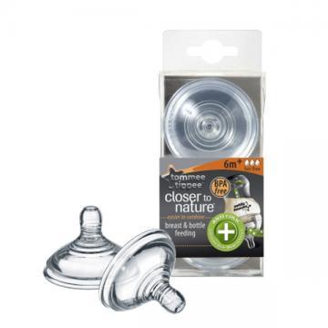 Tommee Tippee - Closer to Nature Tetina Anti-Colici - flux rapid - Pret | Preturi Tommee Tippee - Closer to Nature Tetina Anti-Colici - flux rapid