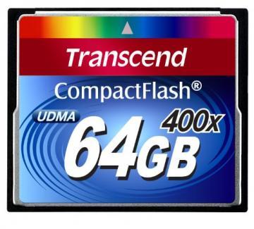 Card memorie TRANSCEND Compact Flash 64GB 400x - Pret | Preturi Card memorie TRANSCEND Compact Flash 64GB 400x