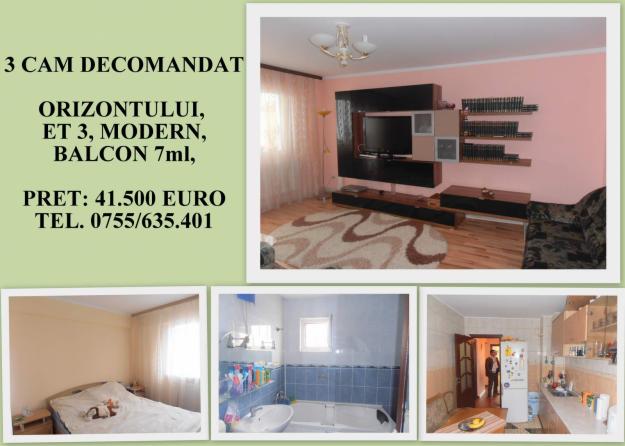 VAND APARTAMENT CU 3 CAMERE DECOMANDAT, ZONA ORIZONT, COMPLET RENOVAT, MODERN, - Pret | Preturi VAND APARTAMENT CU 3 CAMERE DECOMANDAT, ZONA ORIZONT, COMPLET RENOVAT, MODERN,