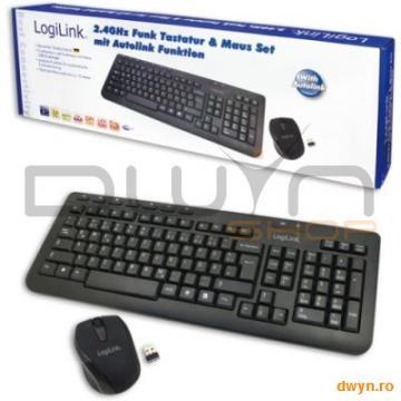 Kit tastatura slim + mouse wireless 2.4G, German layout (QWERTZ), Logilink "ID0050" - Pret | Preturi Kit tastatura slim + mouse wireless 2.4G, German layout (QWERTZ), Logilink "ID0050"