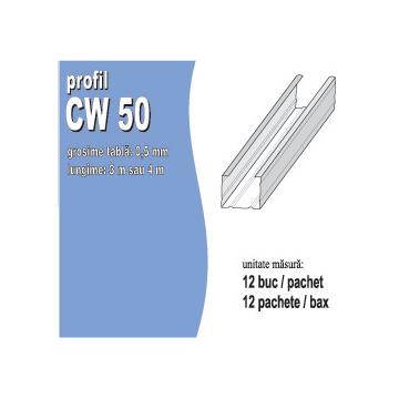 Profil gips carton CW50 - grosime tabla 0.5mm - Pret | Preturi Profil gips carton CW50 - grosime tabla 0.5mm