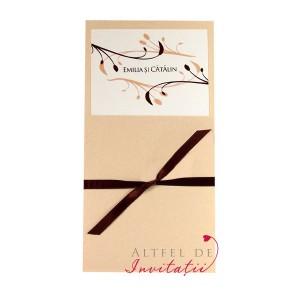 Invitatie nunta Florile dragostei 020 - Pret | Preturi Invitatie nunta Florile dragostei 020