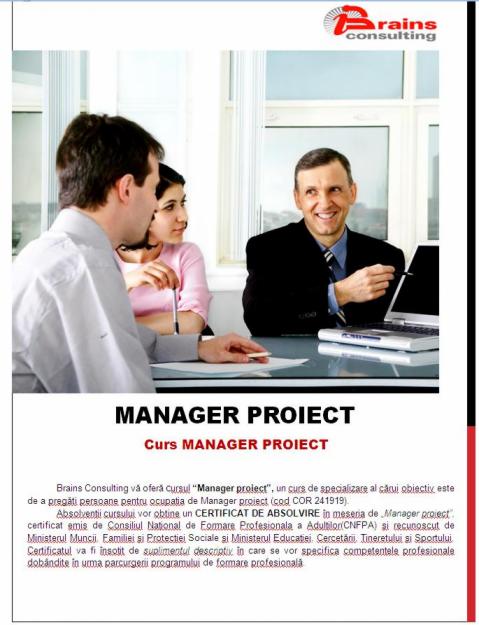 Curs Manager Proiect, Autorizat CNFPA, cod COR 241919, Timisoara - Pret | Preturi Curs Manager Proiect, Autorizat CNFPA, cod COR 241919, Timisoara
