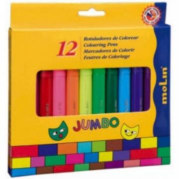 Carioca Jumbo, 12 culori/set, MOLIN Color Plus - Pret | Preturi Carioca Jumbo, 12 culori/set, MOLIN Color Plus