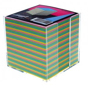 Cub hartie color 9x9x9cm, cu suport plastic BUR-O-CLASS - Pret | Preturi Cub hartie color 9x9x9cm, cu suport plastic BUR-O-CLASS