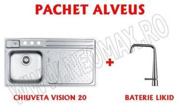Pachete Promotionale - Bucatarie - ALVEUS Chiuveta Vision 20 + Baterie Likid - Pret | Preturi Pachete Promotionale - Bucatarie - ALVEUS Chiuveta Vision 20 + Baterie Likid
