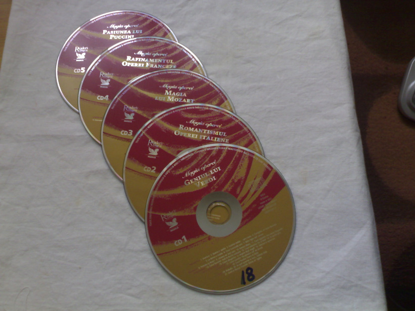 Vand O colectie de 5 CD-uri Magia Operei originale - Pret | Preturi Vand O colectie de 5 CD-uri Magia Operei originale