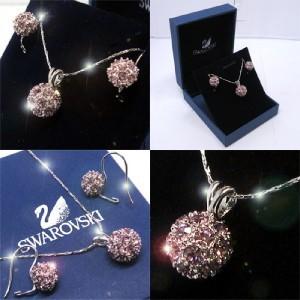 Set swarovski Pink Ball - Pret | Preturi Set swarovski Pink Ball