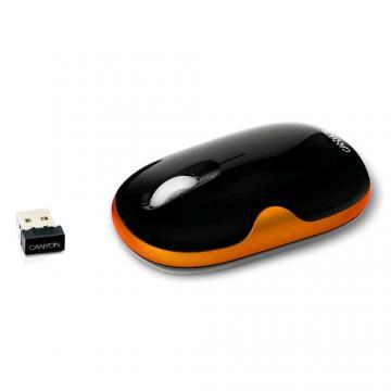 Mouse CANYON Wireless Optical 800/1600dpi USB Black/Orange CNR-MSOW01O - Pret | Preturi Mouse CANYON Wireless Optical 800/1600dpi USB Black/Orange CNR-MSOW01O