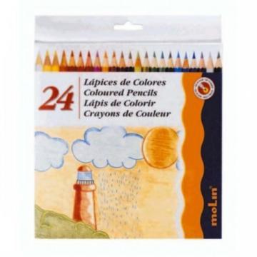 Creioane colorate, 24 culori/set, MOLIN Color Plus - Pret | Preturi Creioane colorate, 24 culori/set, MOLIN Color Plus