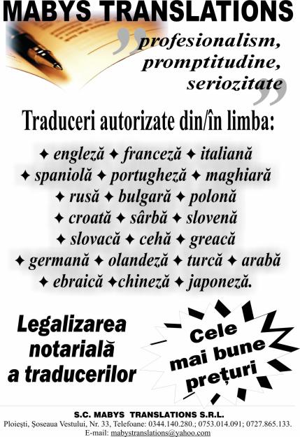 TRADUCERI GERMANA PLOIESTI. TRADUCERI LEGALIZATE GERMANA. - Pret | Preturi TRADUCERI GERMANA PLOIESTI. TRADUCERI LEGALIZATE GERMANA.