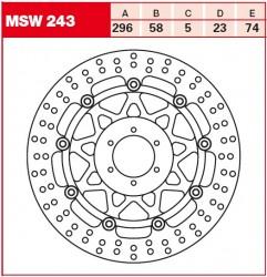 MSW243 - disc de frana TRW Lucas - fata - Pret | Preturi MSW243 - disc de frana TRW Lucas - fata