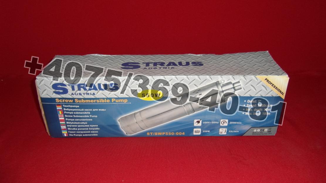 Straus pompa submersibila tub 550W pompa teava NOU - Pret | Preturi Straus pompa submersibila tub 550W pompa teava NOU