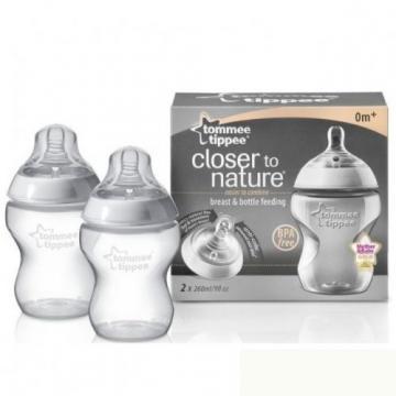 tommee tippee - Biberon Closer to Nature 260 ml TS 2 Bucati - Pret | Preturi tommee tippee - Biberon Closer to Nature 260 ml TS 2 Bucati