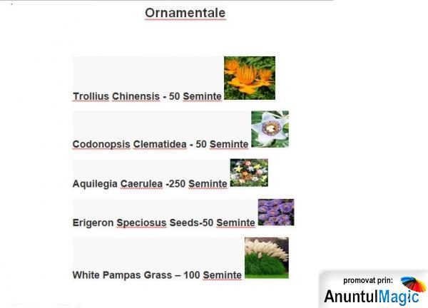 Vand seminte plante medicinale si ornamentale - Pret | Preturi Vand seminte plante medicinale si ornamentale