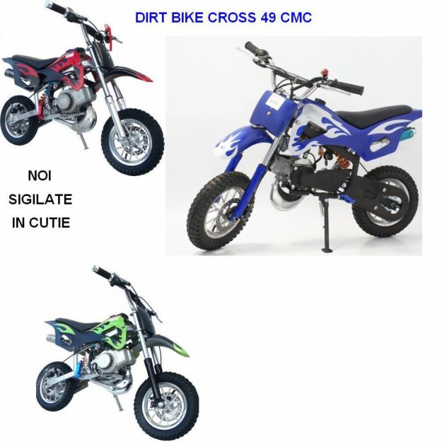 Dirt bike cross mini moto 49cmc, benzina ,NOI sigilate ,in cutie, Germania - 230 Euro - Pret | Preturi Dirt bike cross mini moto 49cmc, benzina ,NOI sigilate ,in cutie, Germania - 230 Euro