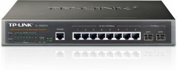 TP-Link, Switch 10 porturi Pure-Gigabit, Layer 2, JetStream, 8x10/100/1000Mbps RJ45, 2 sloturi SFP,TL-SG3210 - Pret | Preturi TP-Link, Switch 10 porturi Pure-Gigabit, Layer 2, JetStream, 8x10/100/1000Mbps RJ45, 2 sloturi SFP,TL-SG3210