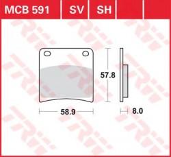 MCB591 - placute de frana organice Lucas TRW - fata - Pret | Preturi MCB591 - placute de frana organice Lucas TRW - fata