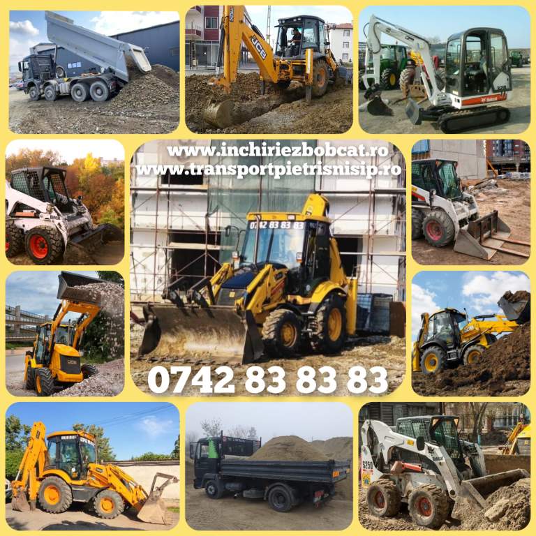 Bobcat Buldoexcavator Miniexcavator Nisip Pamant Pietris Balast Sapaturi Excavatii - Pret | Preturi Bobcat Buldoexcavator Miniexcavator Nisip Pamant Pietris Balast Sapaturi Excavatii