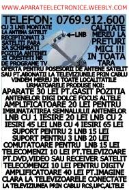 Amplificatoare 20 lei necesare imbunatatirii semnalului antenei d-stra satelit 0769912600 - Pret | Preturi Amplificatoare 20 lei necesare imbunatatirii semnalului antenei d-stra satelit 0769912600