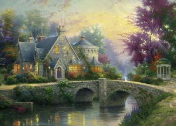 Puzzle Schmidt 3000 Thomas Kinkade : Lamplight Manor - Pret | Preturi Puzzle Schmidt 3000 Thomas Kinkade : Lamplight Manor