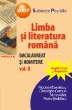 Limba si literatura romana pentru bacalaureat si admitere. Vol II - Pret | Preturi Limba si literatura romana pentru bacalaureat si admitere. Vol II