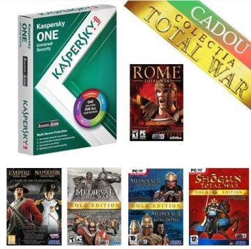 Antivirus Kaspersky ONE EEMEA Edition. 5-Device 1 year Base Box + 5 Jocuri Cadou din colectia Total War - Pret | Preturi Antivirus Kaspersky ONE EEMEA Edition. 5-Device 1 year Base Box + 5 Jocuri Cadou din colectia Total War