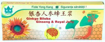 Ginkgo Biloba+Ginseng+Royal Jelly 10fiole *10ml - Pret | Preturi Ginkgo Biloba+Ginseng+Royal Jelly 10fiole *10ml