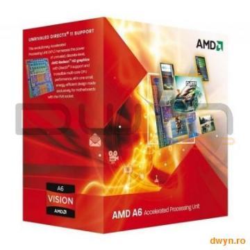 AMD A6 3670 Quad-Core, 2.7GHz, 4MB cache L2, socket FM1, 100W, Radeon HD 6530D GPU, BOX - Pret | Preturi AMD A6 3670 Quad-Core, 2.7GHz, 4MB cache L2, socket FM1, 100W, Radeon HD 6530D GPU, BOX