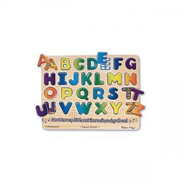 Melissa &amp; Doug - Puzzle lemn cu sunete Alfabet - Pret | Preturi Melissa &amp; Doug - Puzzle lemn cu sunete Alfabet