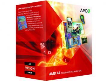 AMD A4 X2 3300 2.5Ghz, FM1, box; GPU: Radeon TM HD 6410 (AD3300OJHXBOX) - Pret | Preturi AMD A4 X2 3300 2.5Ghz, FM1, box; GPU: Radeon TM HD 6410 (AD3300OJHXBOX)