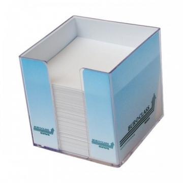 Cub hartie alba 9x9x9cm cu suport plastic Bur-O-Class - Aurora - Pret | Preturi Cub hartie alba 9x9x9cm cu suport plastic Bur-O-Class - Aurora