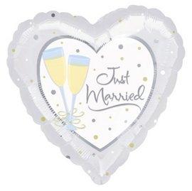 Balon folie metalizata JUST MARRIED CHAMPAGNE - Pret | Preturi Balon folie metalizata JUST MARRIED CHAMPAGNE