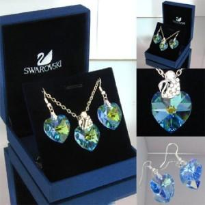 Set Swarovski Aquamarine - Pret | Preturi Set Swarovski Aquamarine