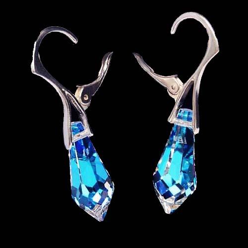 Cercei cristal swarovski Blue AB COD SWB1 - Pret | Preturi Cercei cristal swarovski Blue AB COD SWB1