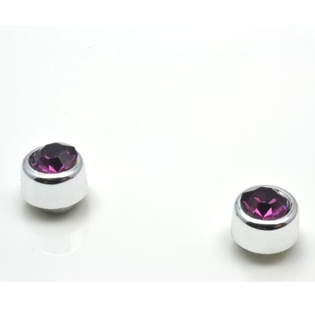 Cercei energetici cu piatra violet cod CTX 107 - Pret | Preturi Cercei energetici cu piatra violet cod CTX 107