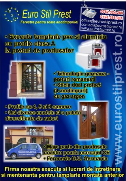 Tamplarie pvc REHAU,balustrade aluminiu eloxat - Pret | Preturi Tamplarie pvc REHAU,balustrade aluminiu eloxat