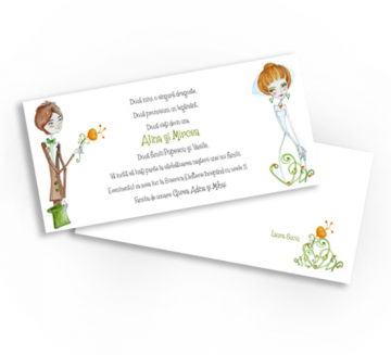 Invitatie de nunta - Bride and Groom - Pret | Preturi Invitatie de nunta - Bride and Groom