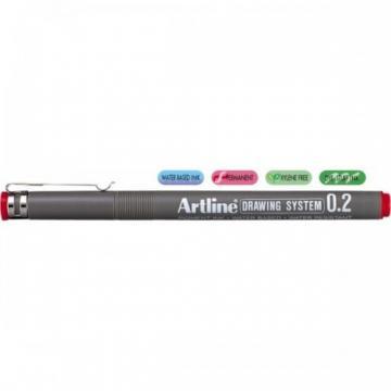 Marker pentru desen tehnic, 0.2mm, ARTLINE - rosu - Pret | Preturi Marker pentru desen tehnic, 0.2mm, ARTLINE - rosu