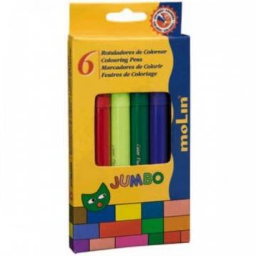 Carioca Jumbo, 6 culori/set, MOLIN Color Plus - Pret | Preturi Carioca Jumbo, 6 culori/set, MOLIN Color Plus