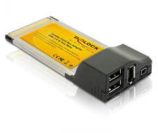 Placa PCMCIA Delock la FireWire si USB 2.0, 61258 - Pret | Preturi Placa PCMCIA Delock la FireWire si USB 2.0, 61258