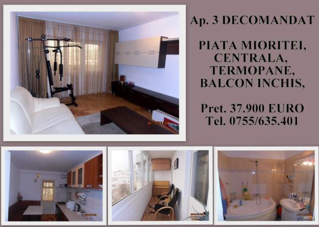 VAND APARTAMENT CU 3 CAMERE DECOMANDAT, ZONA PIATA MIORITEI, RENOVAT, - Pret | Preturi VAND APARTAMENT CU 3 CAMERE DECOMANDAT, ZONA PIATA MIORITEI, RENOVAT,